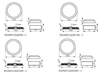 Stropné zapustené svietidlo LED 18W-NW-SN IP44/20 obrazok-1